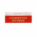 Committee Member Award Ribbon w/ Gold Foil Imprint (4"x1 5/8")
